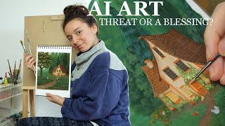 Traditional Artist's thoughts on ARTIFICIAL INTELLIGENCE ART 🖥️ paint with me & chat