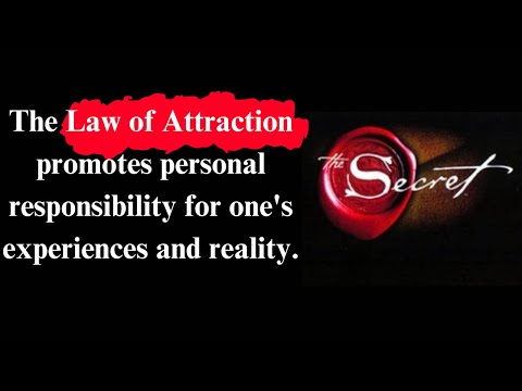 The Law of Attraction promotes personal responsibility for one's experiences and reality.#positivity