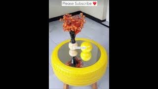How to make table with tire #tire #table #amazing