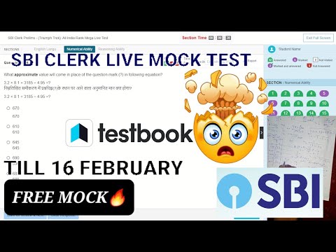 @BankingTestbook🎯SBI CLERK LIVE MOCK TEST📚|TILL 16 FEBRUARY | #sbiclerk #mocktest #ibps #study