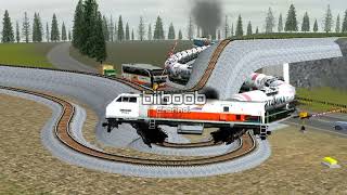 Kereta Api Bercabang Menikung Tajam | Train Branching Sharp Curves🚂🚃