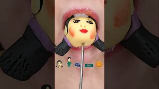 ASMR Satisfying Eating Squid Game Themed Foods #asmr #squidgame #satisfying