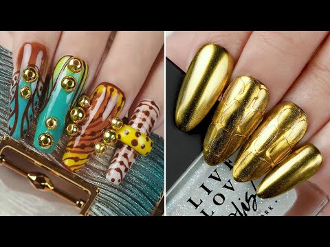 🌟Top 20 Luxury Nail Art Designs 💅 Animal Print & Gold Chrome Nails  Creative Nail Artist Ideas