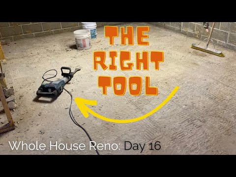 Removing Tile From Concrete: Whole House Renovation Day 16