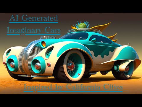 AI Generated Imaginary Cars Inspired by California Cities