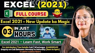 MS Excel 2021 full course in Just 3 Hours | MS Excel Tutorial for Beginners | Computer Tech Academy