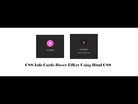 how to create Info card hover effect using html and CSS