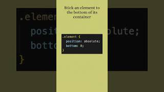 Stick Elements to the Bottom with 2 CSS Lines! 💻 #codenewbie #codewithme #codingshorts