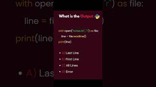 Python Quiz 132 🤯❓| #file#handling #python#quiz #daily #trending #shorts