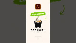 Creative logo design process | Popcorn Films | Illustrator Tutorial #designtutorial #logodesigner