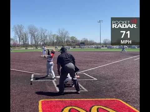 Ethan Vaughn 13 Years old striking batter out 71mph on radar