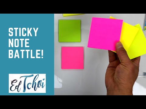 Epic Sticky Note Battle!  See how Post-it notes perform against Generic Brands