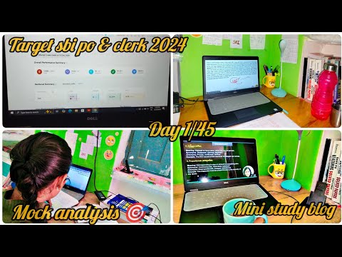 day 1/45 target sbi clerk &sbi po 2024 #sbipo #minivlog #study #sbiclerkexam #exam #12hoursstudy