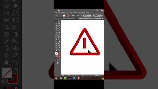 How to make Warning signs in illustrator #shorts #logo