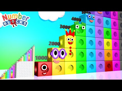Numberblocks Mathlink Step Squad 1 to 10 20 vs 1000 10,000 BIGGEST Standing Tall Numbers Pattern