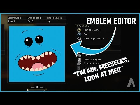 Call of Duty: Black Ops 4 Emblem Editor  |  Mr. Meeseeks (Rick and Morty) Timelapse