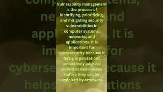Vulnerability Management #python#quiz #pycoders
