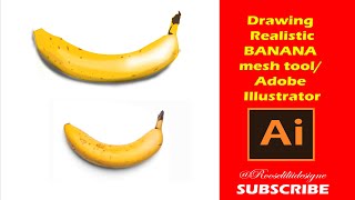 Adobe Illustrator: Using the mesh tool (Creating a Banana )