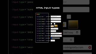 html input tags. #codeinhindi #ryzen5 #pc #css #pcbuild #tech #ssd #coding #html  #iNeedTech