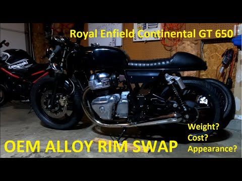 Royal Enfield Continental GT Tubeless Alloy OEM Wheel Swap