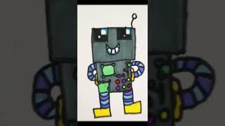 cute robot short tutorial #drawing #shorts