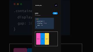 Gap Property in CSS 🤩🤩🤩 #css #webdevelopment # shorts