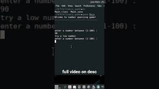 simple number guessing game made in java #asmrcoding #coding #programming #javatutorial #code