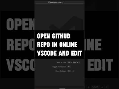 Open GitHub repo in a online VSCode and Edit online