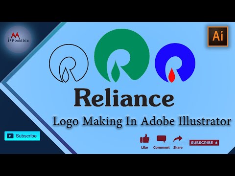 Reliance Logo Making in Adobe Illustrator, Adobe Illustrator Logo Making Tutorial