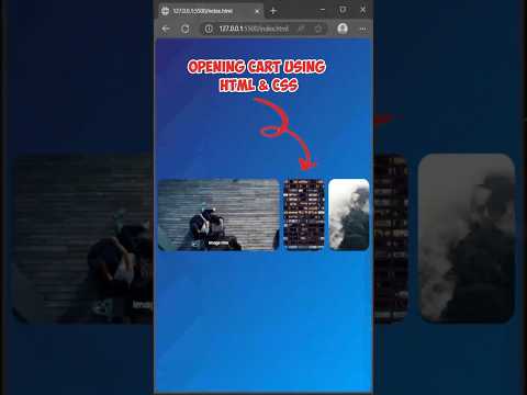 opening cart using HTML & CSS #coding #shorts #CSS #html