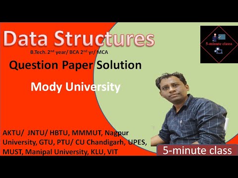 Data Structures Question paper solution | #datastructures #aktu #chandigarhuniversity #rtuexamnews