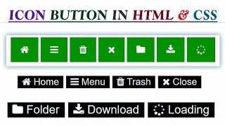 Icon Button HTML CSS || HTML CSS Button Design || HINDI || How to use Font Awesome Icons