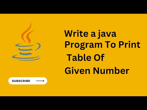 Java Program to Print Table of Given Number