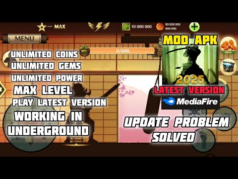 SHADOW FIGHT 2 MOD APK 2025  UPDATE PROBLEM SOLVED + WORKING IN UNDERGROUND +LATEST WEAPONS FOR FREE