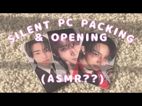 ASMR???? Silent pc packing & mail opening! (enhypen & txt photocards!) 