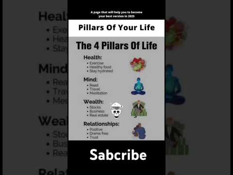 pillars of your life 🧬🌱🖇️🗿#pillars #shorts #your #lifestyle #youtubeshorts