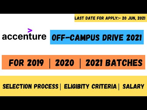 Accenture off-campus drive 2021 | 2020 | 2019 Batches - Accenture Recruitment Process 2021