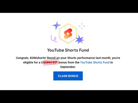 YouTube #Shorts Bonus was $????? from 7.8M Views in August 2022 💰