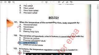 MDCAT 2020 biology solved paper