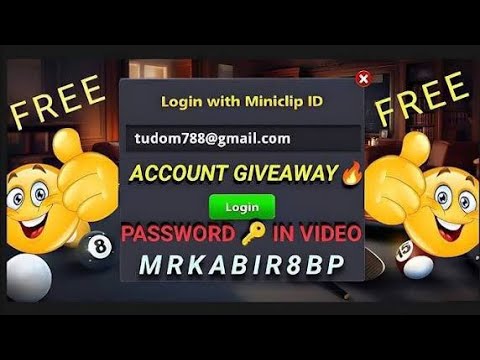 Free 8 Ball Pool Account Login 🎱 | 100% Working IDs 🔑 (Claim Fast)