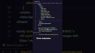 Full moon to Crescent moon Animation HTML and CSS tutorial for beginners #css #webdevelopment