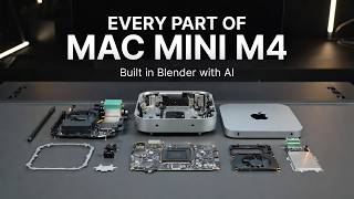 I Built the Mac mini M4 in 3D Every Part in Blender with AI