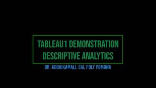 Tableau 1 - Descriptive Analytics Basics