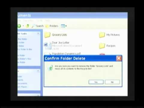 Basic XP (3-7) - Organizing Files - Deleting Files and Folders
