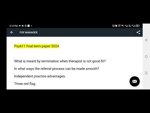 Psy611 final term Paper 2024