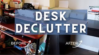 MINIMALIST DESK MAKEOVER | declutter & organize with me