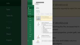 password protected workbook #exceltips #exceltutorial #excel