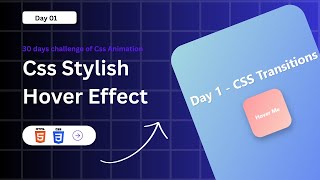 Day 1 - CSS Transitions Animation | Hover Effects for Beginners 🚀