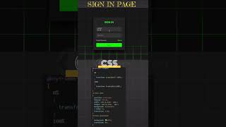 Sign in page using HTML, CSS. #coding #bca #webdesign #important #shorts #short #viral #htmlcss
