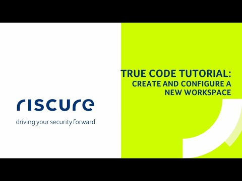 True Code – Create and Configure a new workspace
